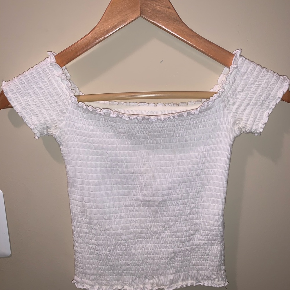 Hollister Smocked Off The Shoulder Top